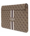 Guess 4G Printed Stripes cover for a 16" laptop - brown