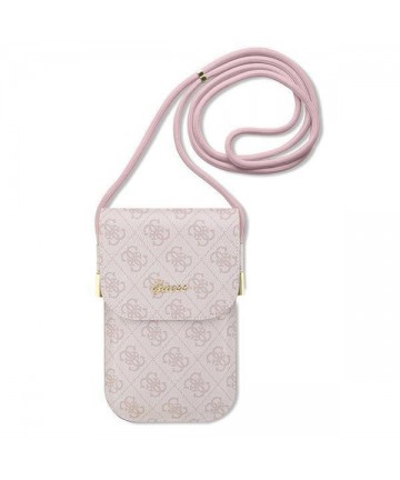 Guess handbag GUOWBP4SNSP - pink 4G Metal Script Logo
