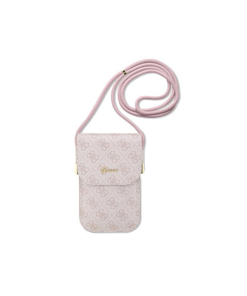 Guess handbag GUOWBP4SNSP - pink 4G Metal Script Logo