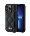 Guess Quilted Metal Logo case for iPhone 15 Pro Max - black