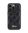 Guess Quilted Metal Logo case for iPhone 15 Pro Max - black