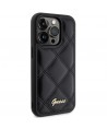 Guess Quilted Metal Logo case for iPhone 15 Pro Max - black