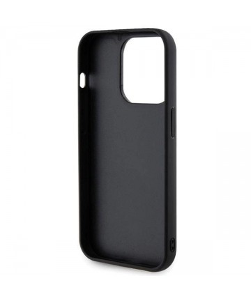 Guess Quilted Metal Logo case for iPhone 15 Pro Max - black