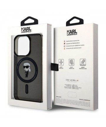 Karl Lagerfeld IML Ikonik MagSafe case for iPhone 15 Pro - black