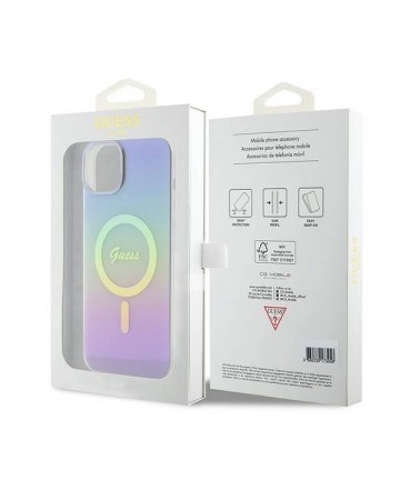 Guess GUHMP15SHITSU iPhone 15 6.1" purple/purple hardcase IML Iridescent MagSafe