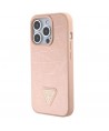 Guess GUHCP15XPCRTHCP iPhone 15 Pro Max pink/pink hardcase Croco Triangle Metal Logo