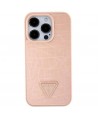 Guess GUHCP15XPCRTHCP iPhone 15 Pro Max pink/pink hardcase Croco Triangle Metal Logo