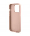Guess GUHCP15XPCRTHCP iPhone 15 Pro Max pink/pink hardcase Croco Triangle Metal Logo