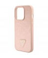 Guess GUHCP15XPCRTHCP iPhone 15 Pro Max pink/pink hardcase Croco Triangle Metal Logo