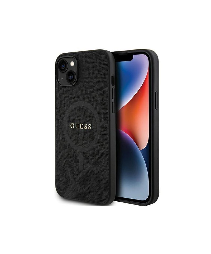 Guess GUHMP15MPSAHMCK iPhone 15 Plus 6.7" black/black hardcase Saffiano MagSafe