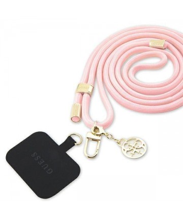 Guess Nylon 4G Metal Charm CBDY Cord phone strap - pink