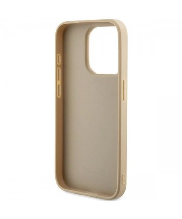 Guess GUHCP15XPSAIRSD iPhone 15 Pro Max 6.7" gold/gold hardcase Saffiano Iridescent Script