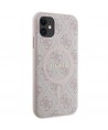 Guess GUHMN61G4GFRP iPhone 11 6.1" / Xr pink/pink hardcase 4G Collection Leather Metal Logo MagSafe