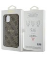 Guess GUHMN61G4GFRW iPhone 11 6.1" / Xr brown/brown hardcase 4G Collection Leather Metal Logo MagSafe