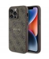 Guess 4G Collection Leather Metal Logo MagSafe Case for iPhone 13 Pro / iPhone 13 - Brown