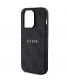 Guess 4G Collection Leather Metal Logo MagSafe Case for iPhone 14 Pro Max - Black