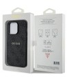Guess 4G Collection Leather Metal Logo MagSafe Case for iPhone 14 Pro Max - Black
