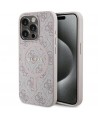 Guess 4G Collection Leather Metal Logo MagSafe Case for iPhone 14 Pro Max - Pink