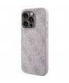 Guess 4G Collection Leather Metal Logo MagSafe Case for iPhone 14 Pro Max - Pink