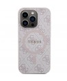 Guess 4G Collection Leather Metal Logo MagSafe Case for iPhone 14 Pro Max - Pink
