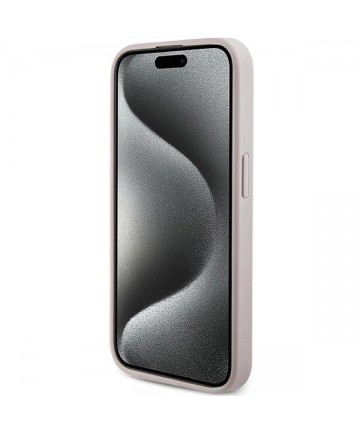 Guess 4G Collection Leather Metal Logo MagSafe Case for iPhone 14 Pro Max - Pink