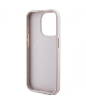 Guess 4G Collection Leather Metal Logo MagSafe Case for iPhone 14 Pro Max - Pink