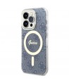 Guess IML 4G MagSafe case for iPhone 15 Pro - blue