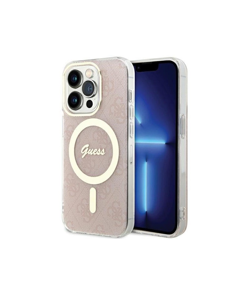 Guess IML 4G MagSafe case for iPhone 15 Pro - pink