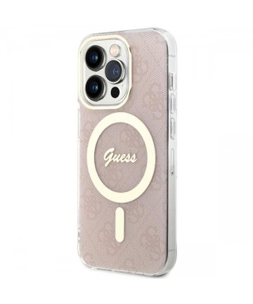 Guess IML 4G MagSafe case for iPhone 15 Pro - pink