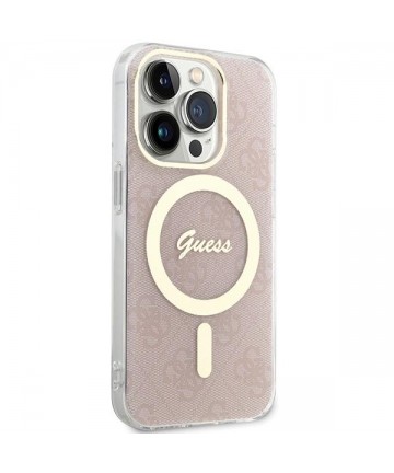 Guess IML 4G MagSafe case for iPhone 15 Pro - pink