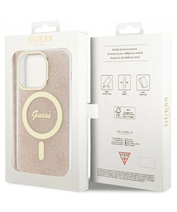 Guess IML 4G MagSafe case for iPhone 15 Pro - pink