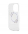 Guess IML Flowers Wreatch MagSafe case for iPhone 15 Pro - transparent