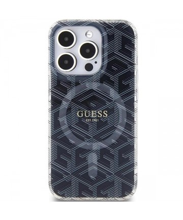 Guess IML GCube MagSafe case for iPhone 15 Pro - black