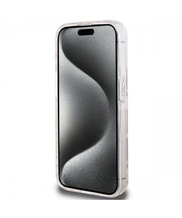 Guess IML GCube MagSafe case for iPhone 15 Pro - pink