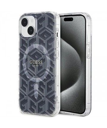 Guess IML GCube MagSafe case for iPhone 15 Plus / 14 Plus - black