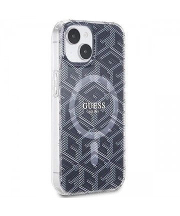 Guess IML GCube MagSafe case for iPhone 15 Plus / 14 Plus - black