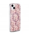Guess IML GCube MagSafe case for iPhone 15 Plus / 14 Plus - pink