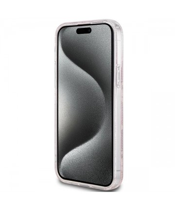 Guess IML GCube MagSafe case for iPhone 15 Plus / 14 Plus - pink