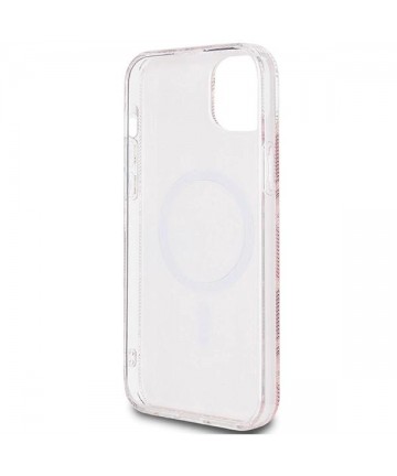 Guess IML GCube MagSafe case for iPhone 15 Plus / 14 Plus - pink