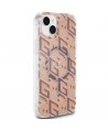 Guess IML GCube MagSafe case for iPhone 15 Plus / 14 Plus - brown
