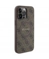 Guess GUHMP15XG4GFRW iPhone 15 Pro Max 6.7" brown/brown hardcase 4G Collection Leather Metal Logo MagSafe