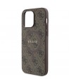 Guess GUHMP15XG4GFRW iPhone 15 Pro Max 6.7" brown/brown hardcase 4G Collection Leather Metal Logo MagSafe