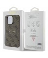 Guess GUHMP15XG4GFRW iPhone 15 Pro Max 6.7" brown/brown hardcase 4G Collection Leather Metal Logo MagSafe