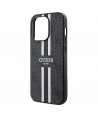 Guess 4G Printed Stripes MagSafe case for iPhone 15 Pro Max - black