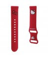 Hello Kitty Silicone Kitty Head strap universal 22mm - red