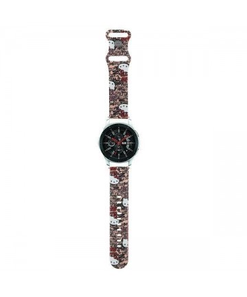 Hello Kitty Silicone Tags Graffiti strap universal 22mm - pink