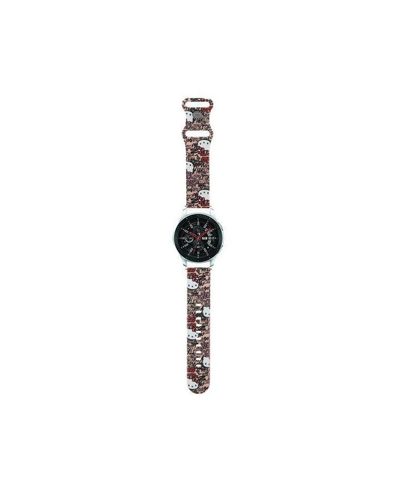 Hello Kitty Silicone Tags Graffiti strap universal 22mm - pink