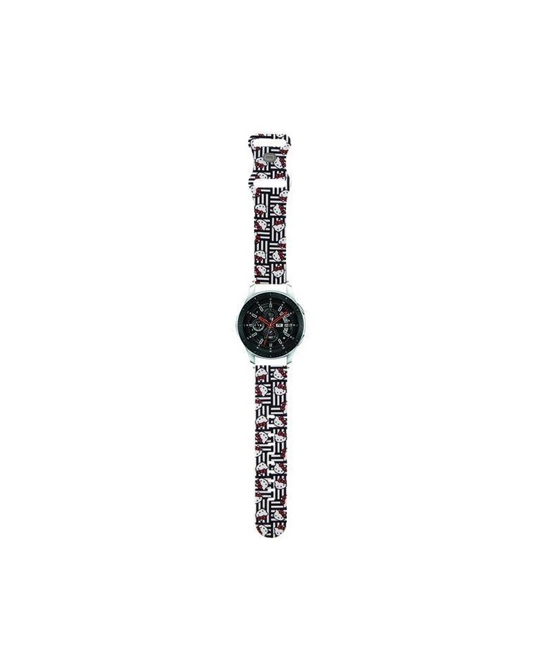 Hello Kitty Silicone Heads & Stripes universal 22mm - black