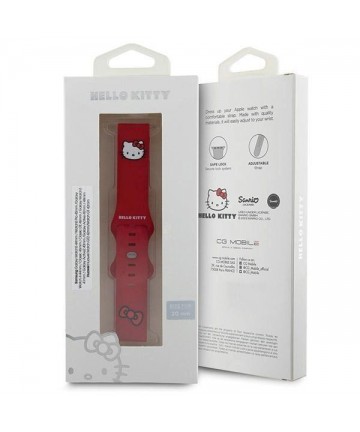 Hello Kitty Silicone Kitty Head strap universal 20mm - red