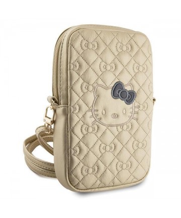 Hello Kitty Quilted Bows Strap bag - gold